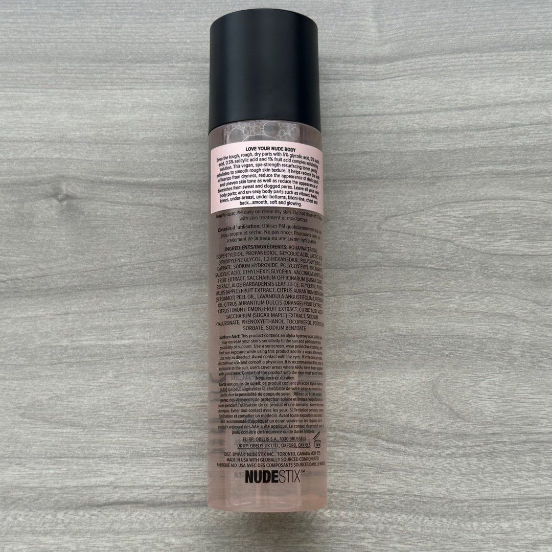 Nudestix Nudebody Resurfacing Body Toner Smoothing Toner for the