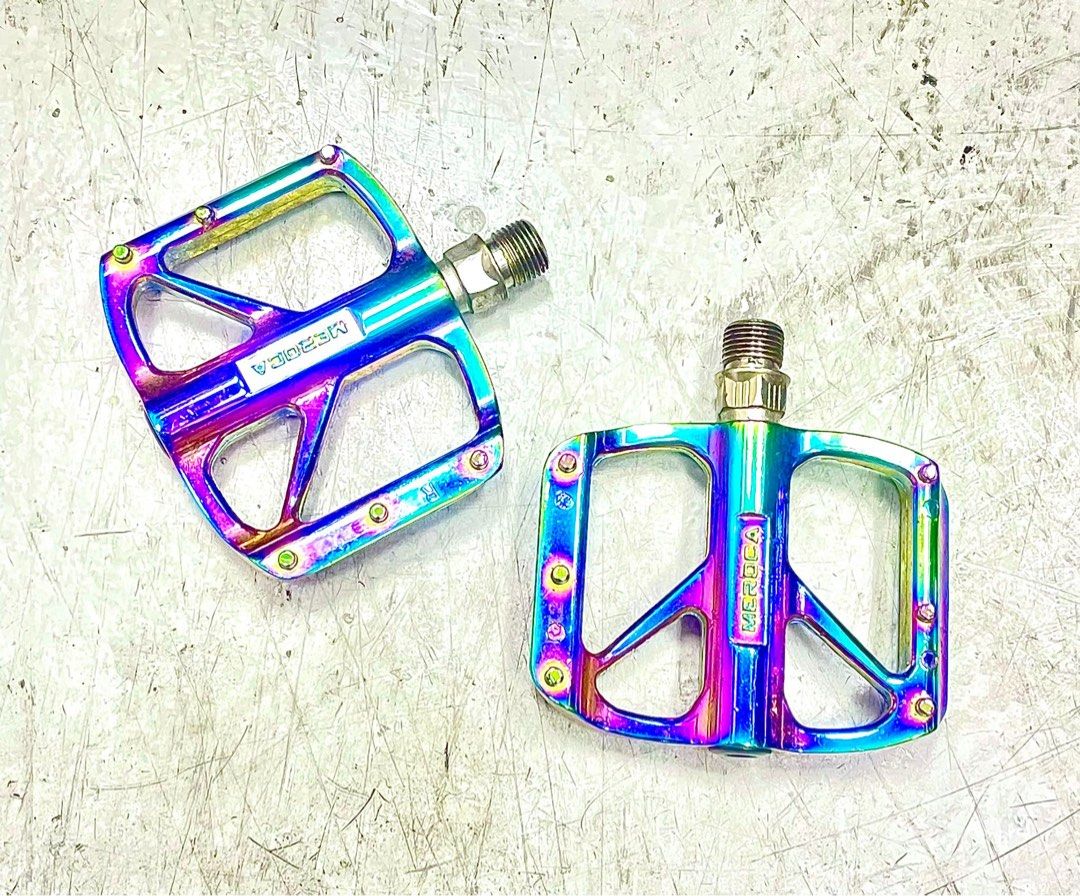 Oil slick clearance bmx pedals