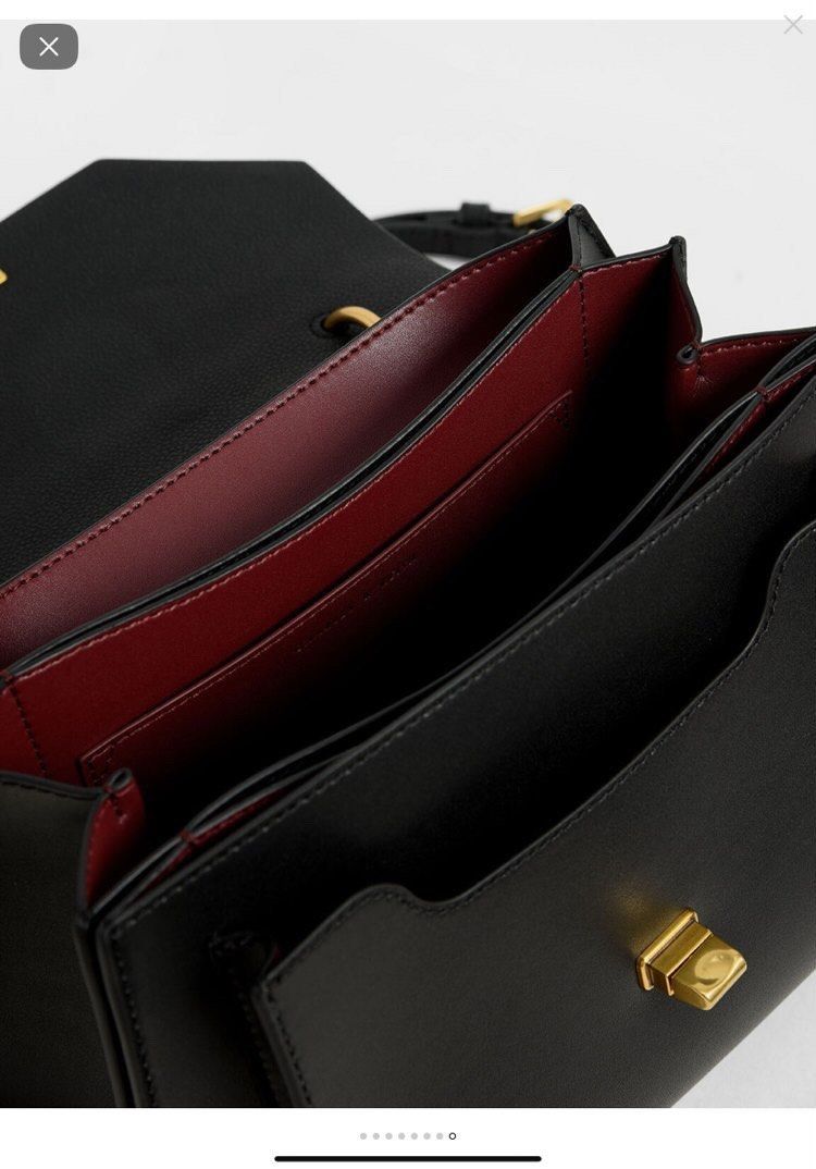 Original Charles and Keith (Stone Embellished Geometric Bag), Women's