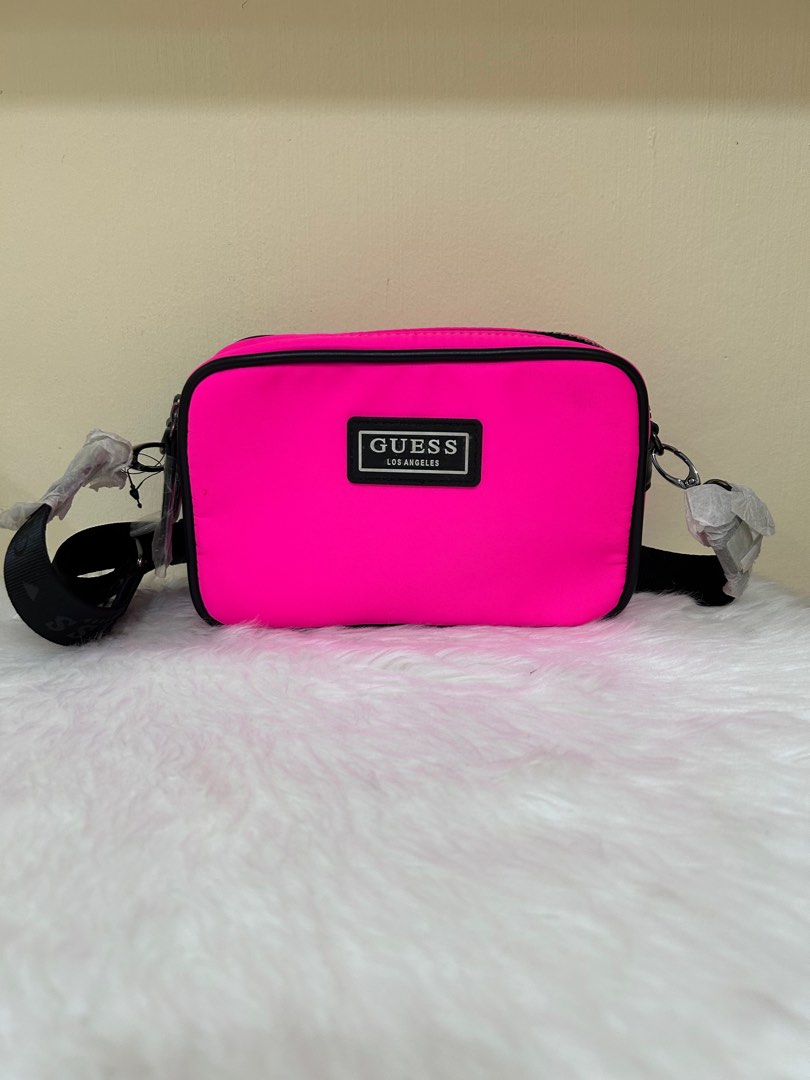 Original Guess Camera Bag Neon Pink, Women's Fashion, Bags & Wallets