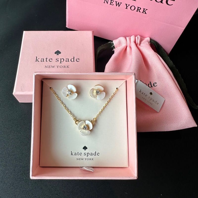 Kate spade necklace shop earring set