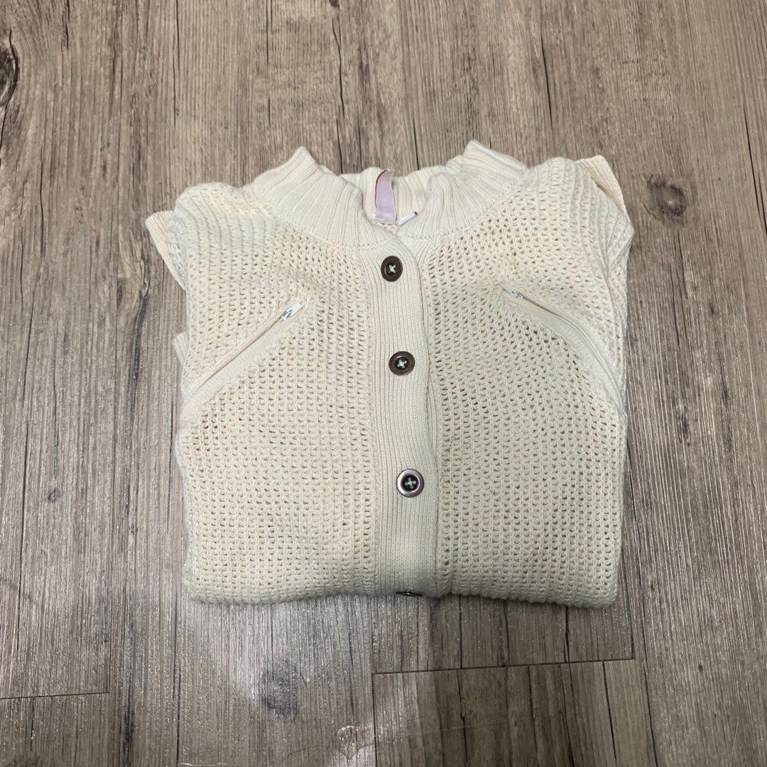Penshoppe Beige Button Knit Cardigan (Category: Coats, Jackets and Outerwear) located in Manila. Submitted by bitofthings (Listing ID 1276311506, Image 1). Description: Like new Size M on tag (fits S-M) Can be used by kids too.