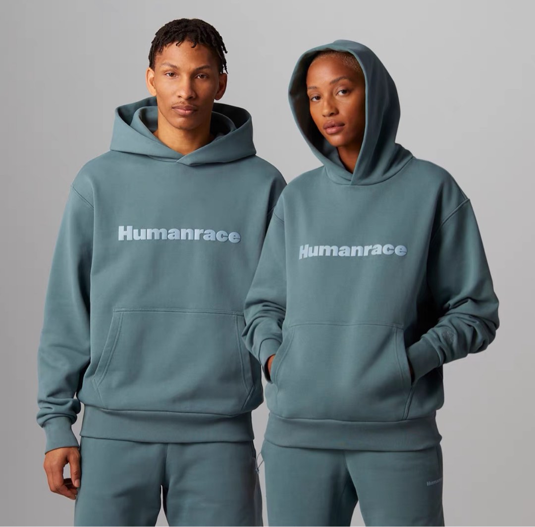 Pharrell Williams Basics Hoodie Humanrace Adidas Hoodie Emerald Men s Fashion Coats Jackets and Outerwear on Carousell