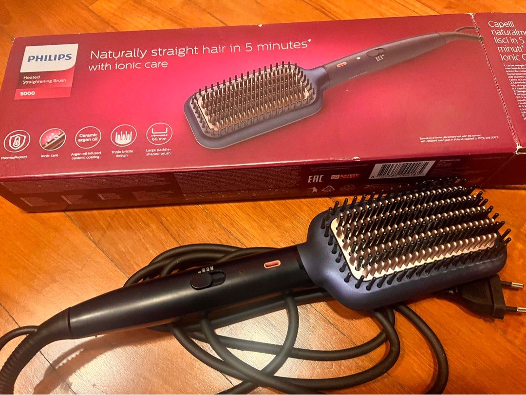 PHILIPS Heated Straightening Brush BHH885, Beauty & Personal Care, Hair