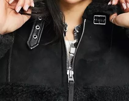 Pimkie Suede Look Aviator Jacket Super Warm 98 New Carousell