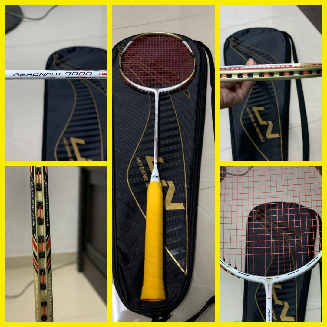 Raket lining aeronaut 9000, Sports Equipment, Sports & Games, Racket ...
