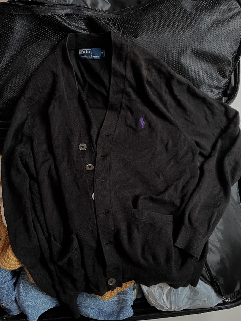 Ralph lauren black cardigan outlet