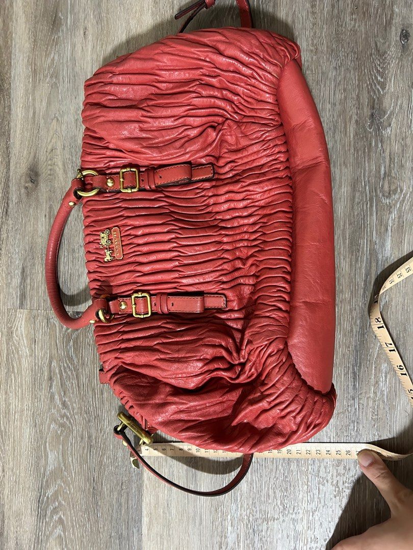 Red outlet coach luggage