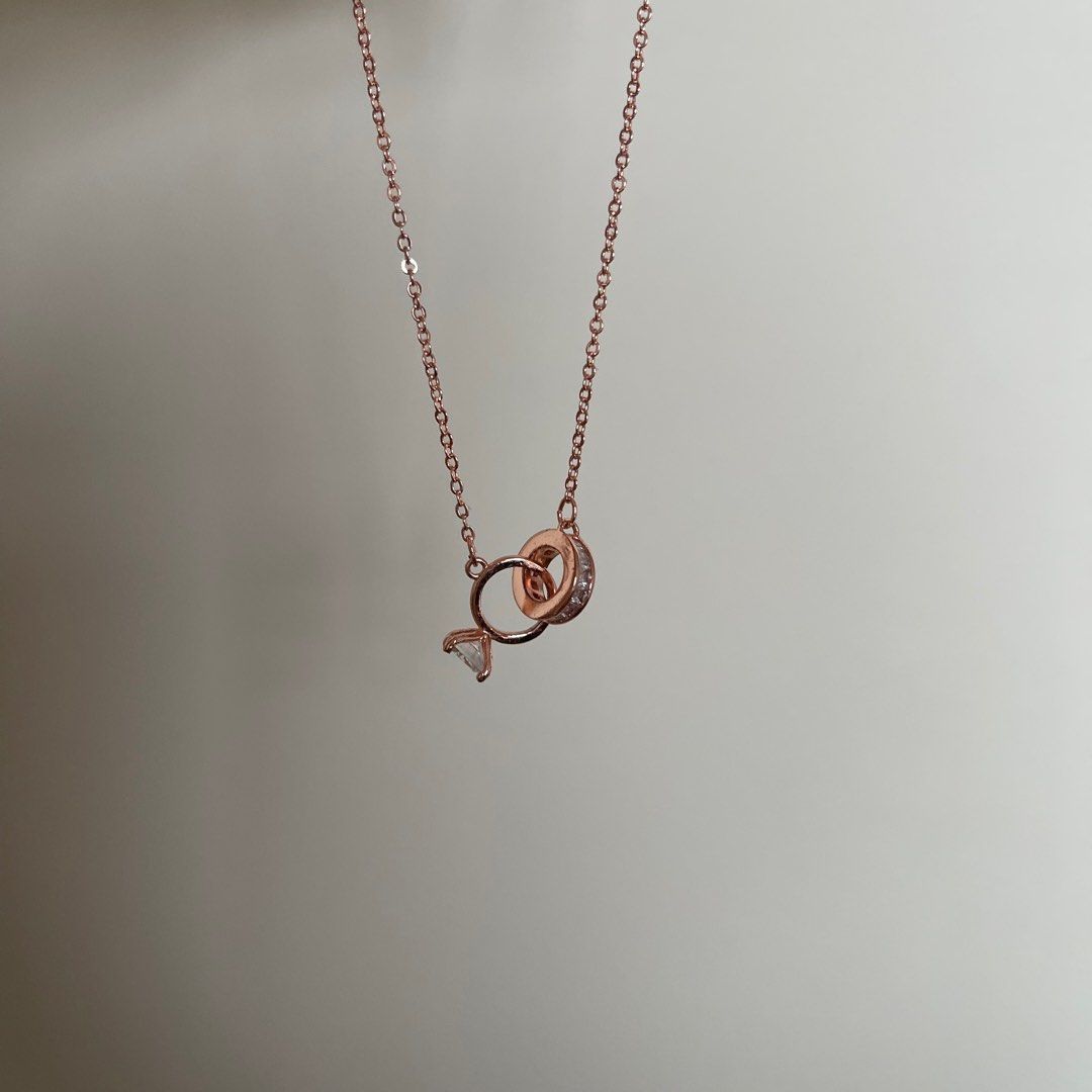 Gold cheap ring necklace