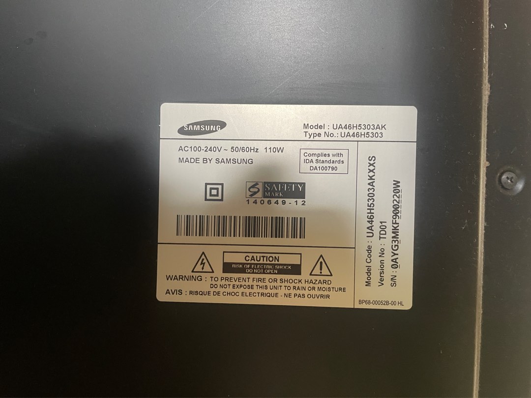 Samsung TV spare parts, TV & Home Appliances, TV & Entertainment, TV on