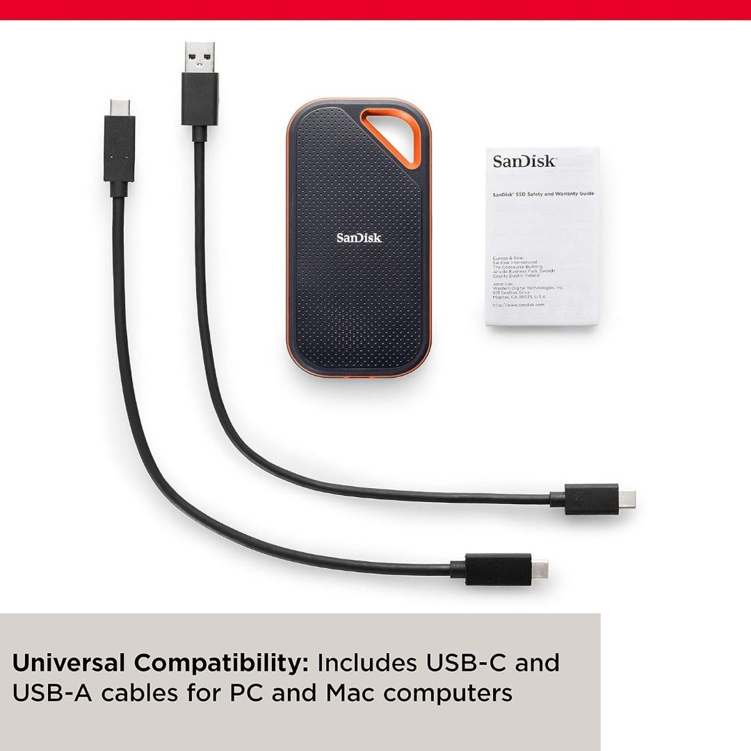 SanDisk 2TB Extreme Pro V2 Portable SSD External Solid State Drive