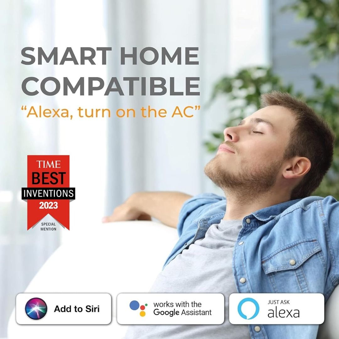Sensibo Sky Smart Air Conditioner Controller WiFi Thermometer Monitoring Provides Smart AC Control Amazon Alexa Google Home iOS Android