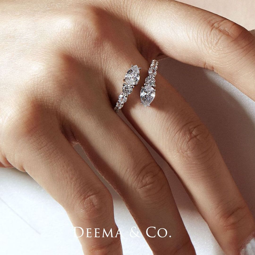 Cz diamond top rings