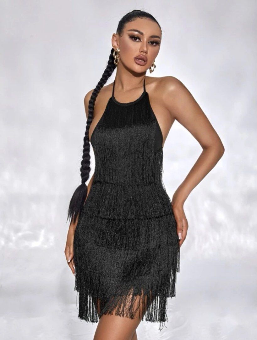Shein fringe dress outlet