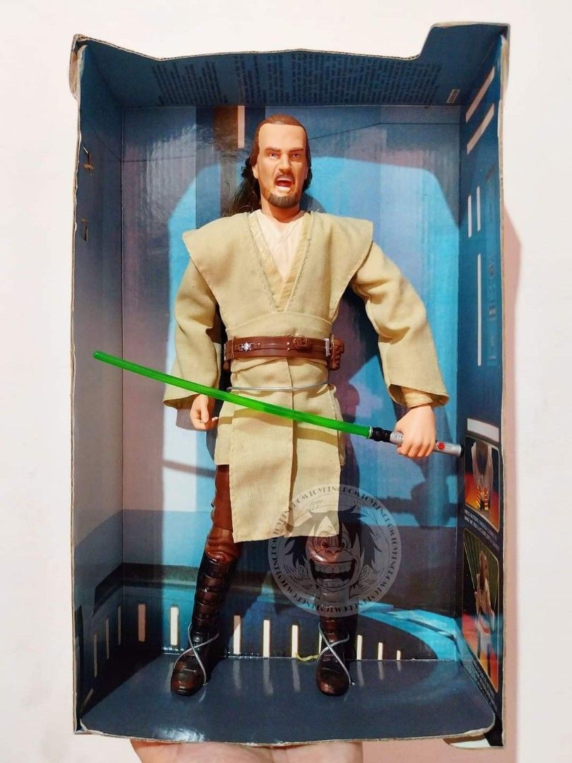 Star Wars Episode 1 Electronic Talking 12inches Qui-Gon Jinn By Hasbro