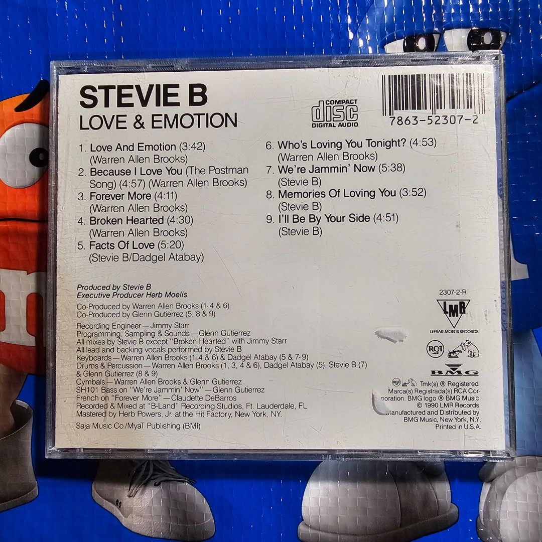 Stevie B - Love and Emotion - CD NM, Hobbies & Toys, Music & Media, CDs