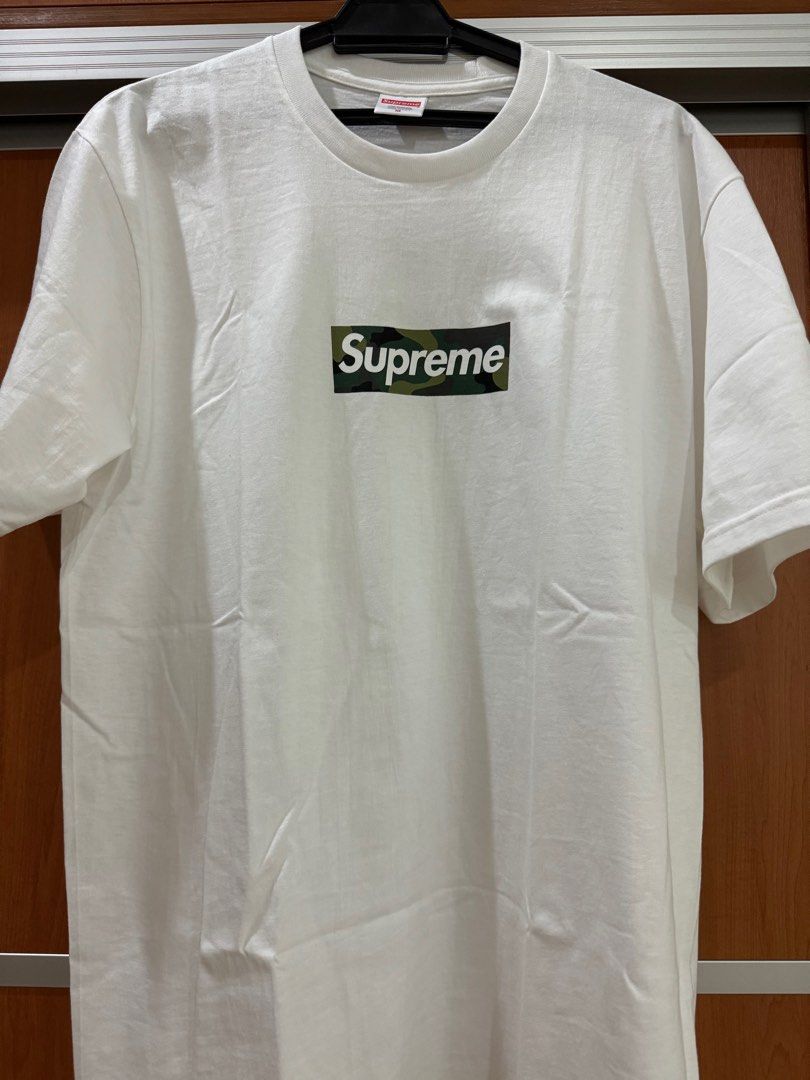 Supreme camo box logo tee store