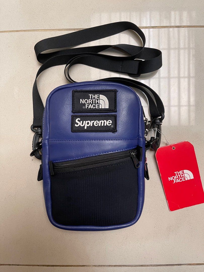 Supreme The North Face Leather Shoulder Bag Men s Fashion Bags