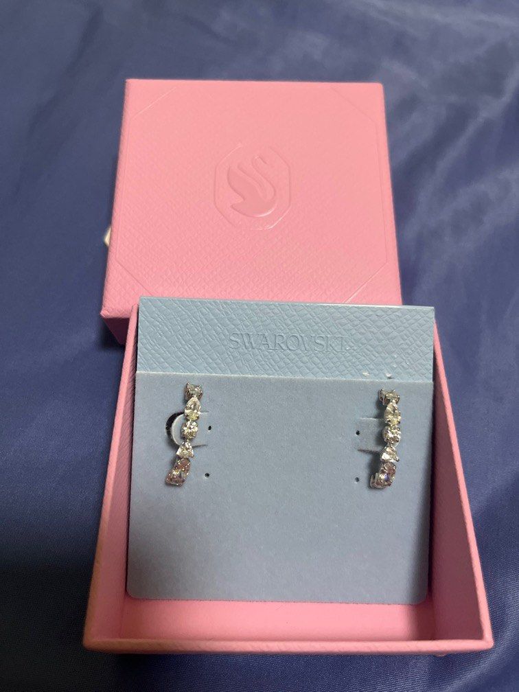 Swarovski half loop Earrings Women s Fashion Jewelry