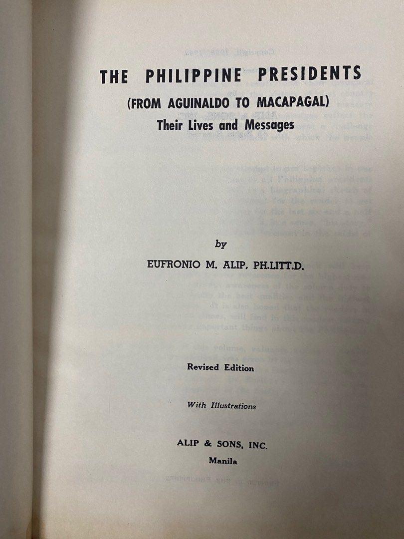 Tagalog Filipino Filipiniana Book -THE PHILIPPINE PRESIDENTS from ...