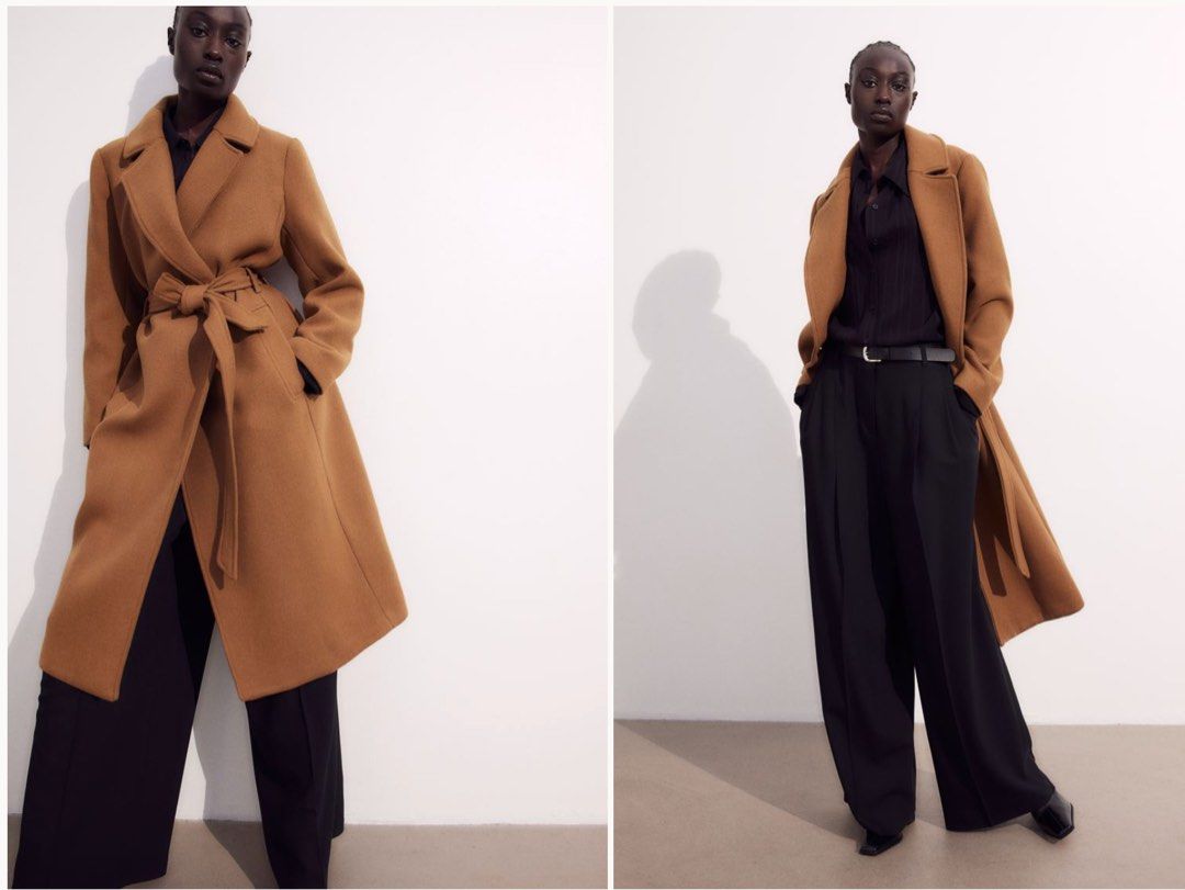 Tie online belt coat