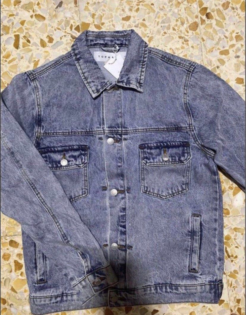 Topman oversized denim jacket cheap