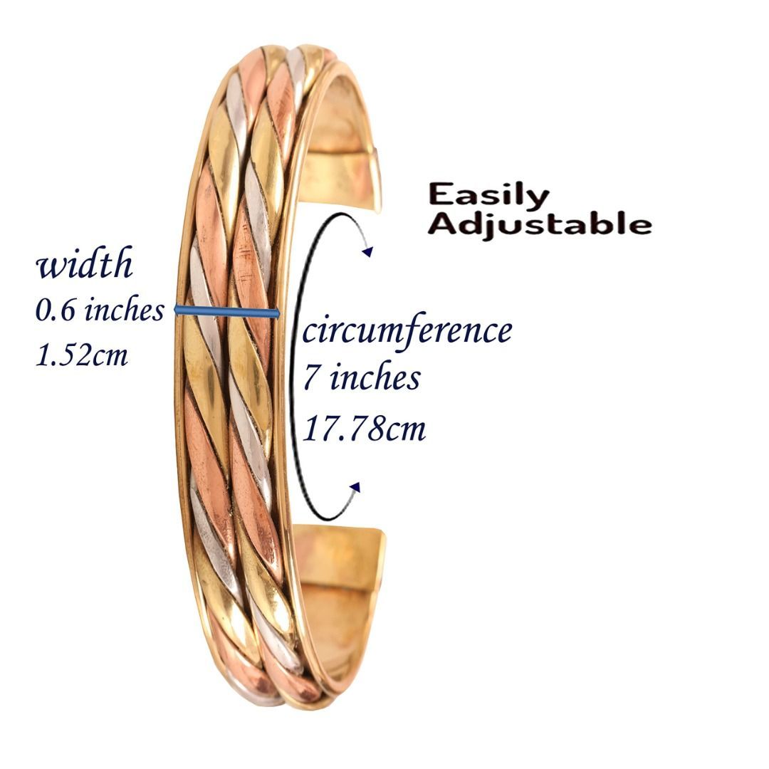 Gold silver copper on sale bracelet