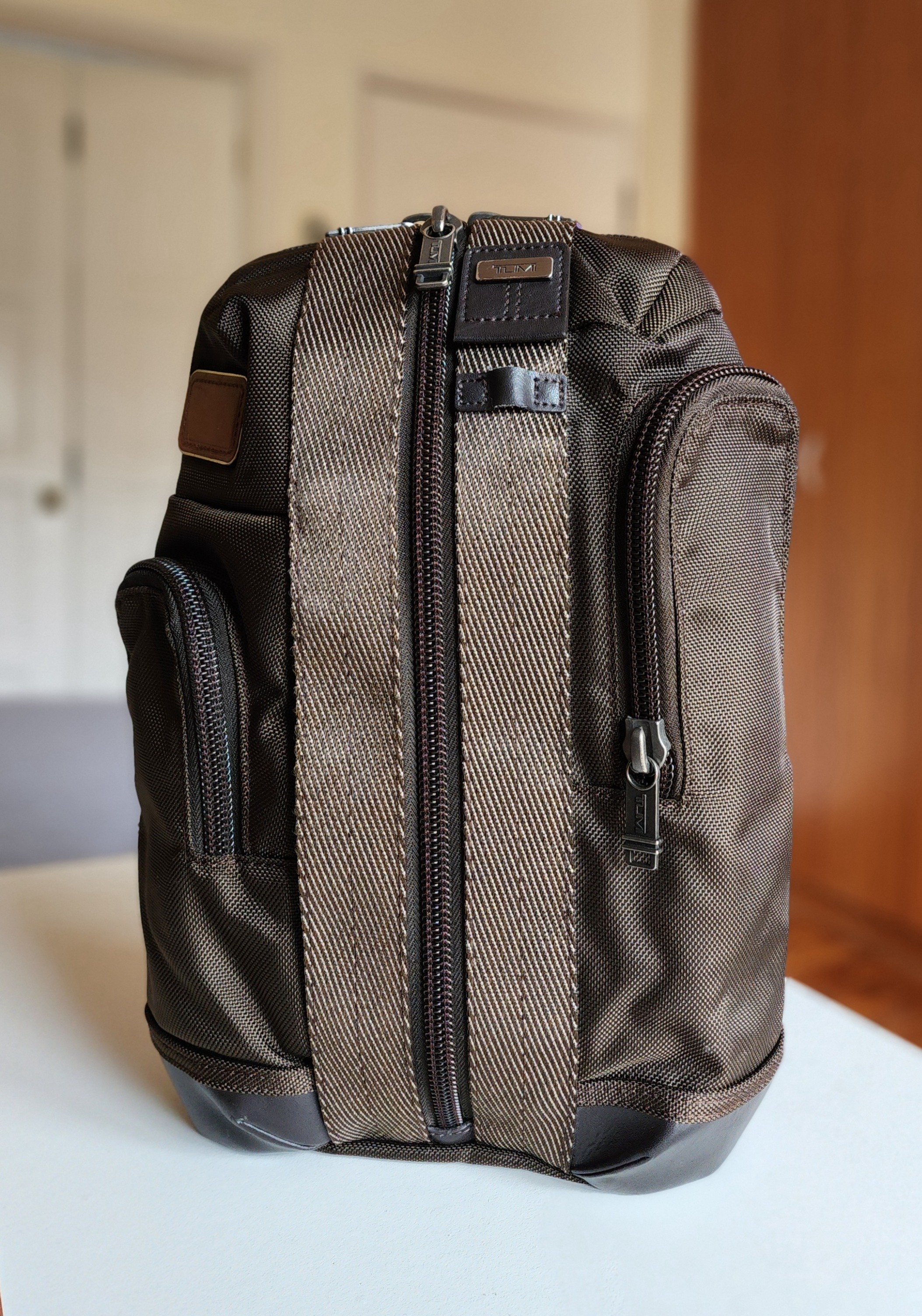 Tumi Higgins Brown Sling Bag Luxury Bags Wallets on Carousell