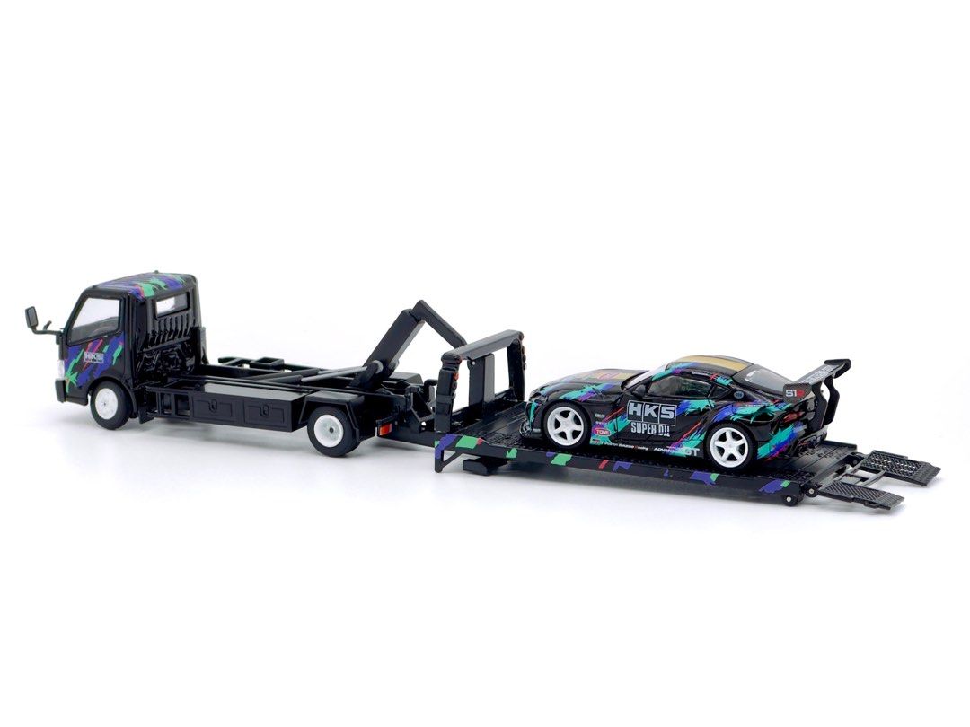 Unique Model 1/64 Hino 300 Dutro Flatbed Tow Truck HKS