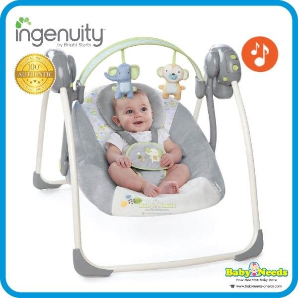 Ingenuity soothe n delight sale portable swing buzzy bloom