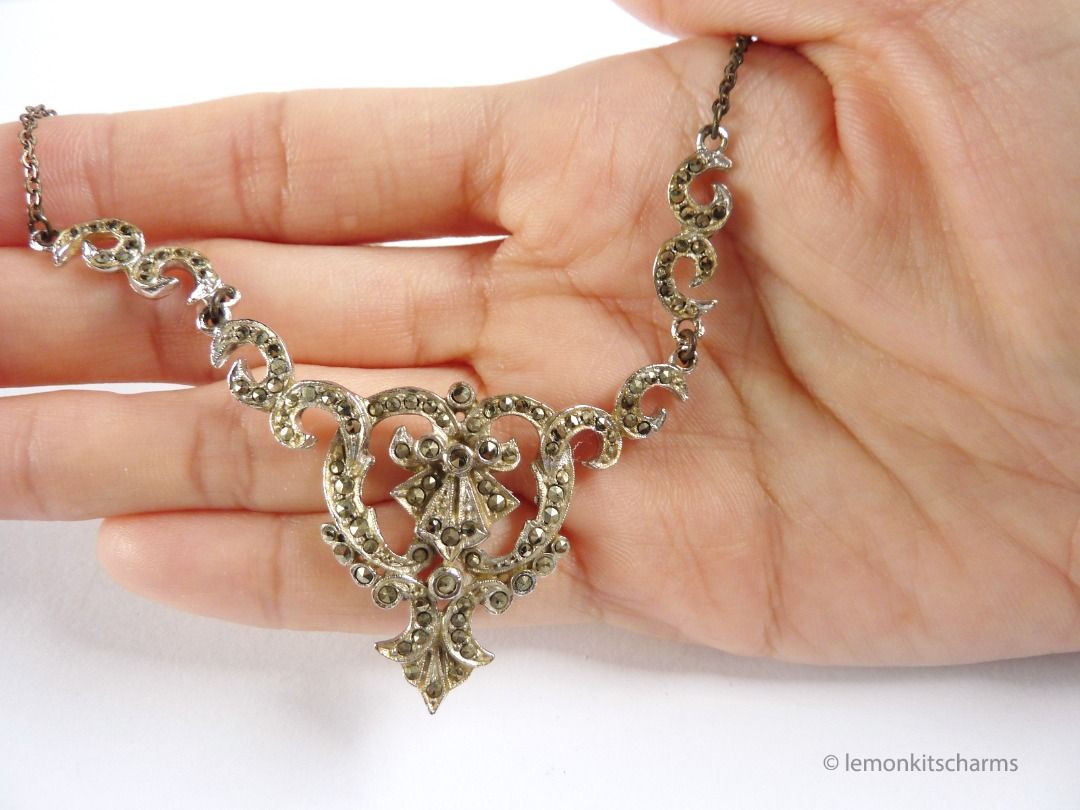 Marcasite necklace best sale