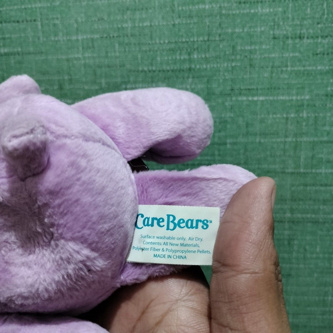 vintage 2002 CARE BEARS bean bag (Category: Plushies & Soft Toys) located in Sariaya. Submitted by social_animalz (Listing ID 1276290003, Image 3). Description: issue: sulat sa etiketa shipping fee is not included.