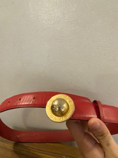 Vintage Red Celine Leather belt