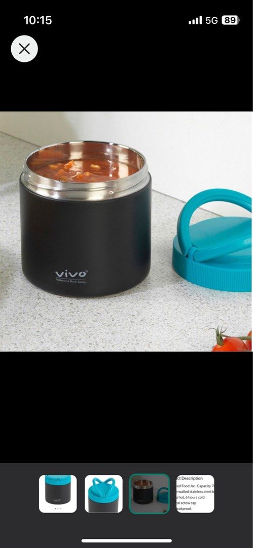 Vivo insulated food jar online