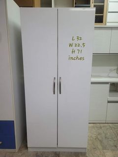 White 2 door wardrobe / closet