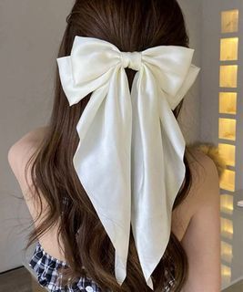 White satin bow