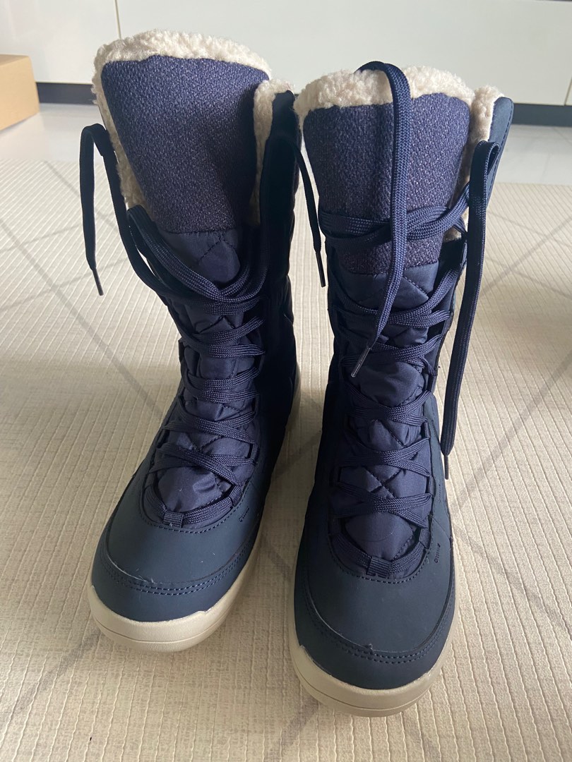 womens navy blue winter boots