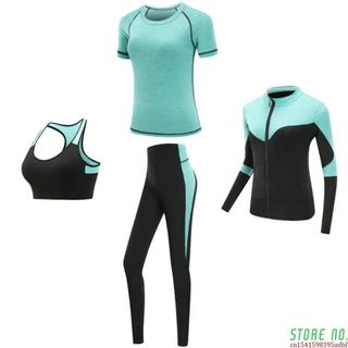 Long Sleeve Yoga Shirts for Women Loose Sports Tee Crop Top Sports Top Women  Sportswear Gym Fitness Wear Clothing Workout Female, 女裝, 運動服裝- Carousell