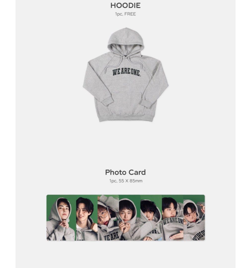 wts exo sg24 md Sehun photocard hoodie