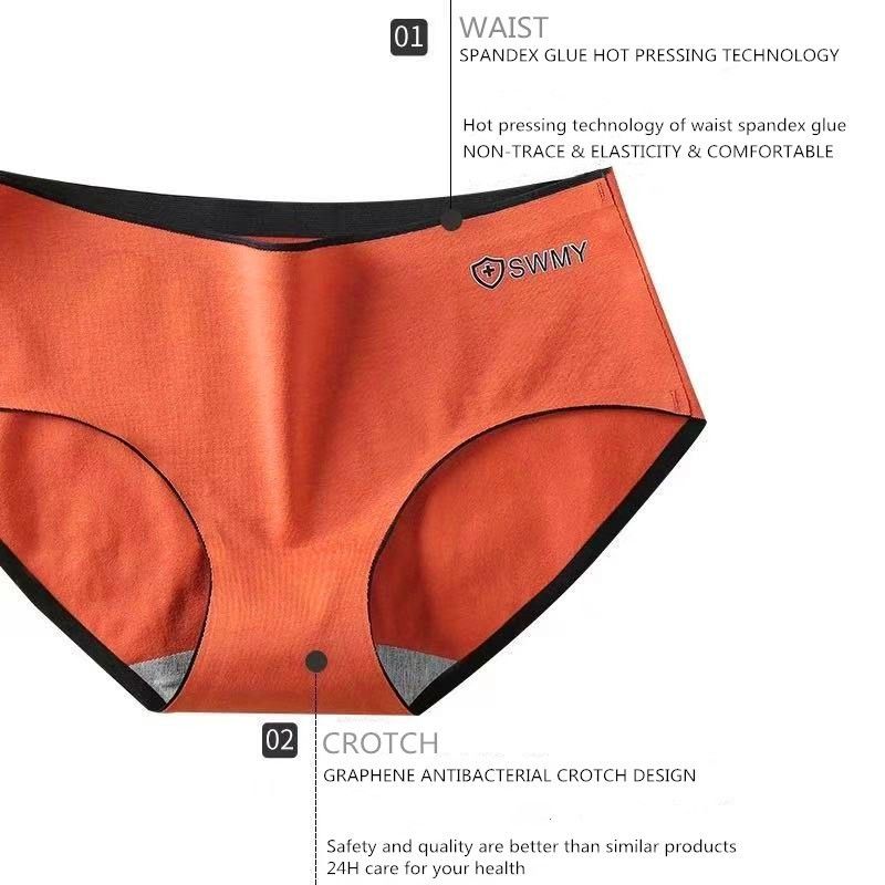 XL size graphene antibacterial cotton seamless women underwear
