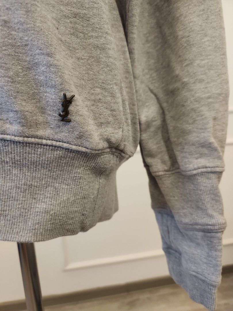 YSL Grey Hoodie Women s Fashion Tops Longsleeves on Carousell