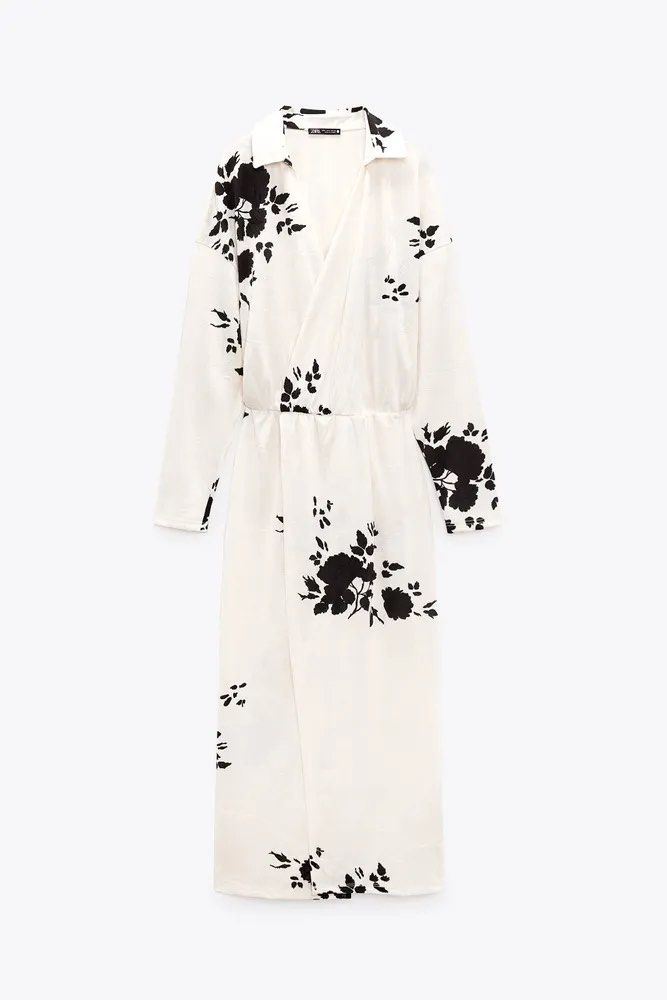 Zara printed jacquard dress clearance