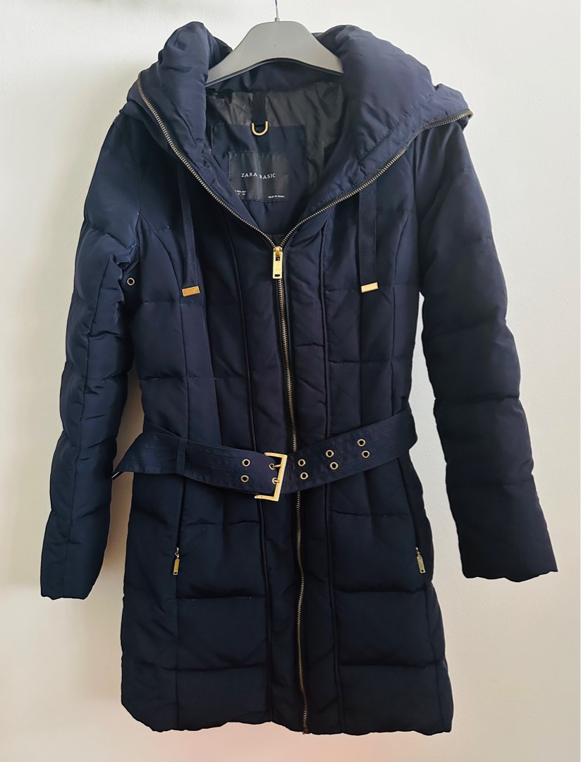 Zara Navy Down Jacket Women s Fashion Coats Jackets and