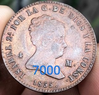 1855 4 maravedis ( Barcelona mint )