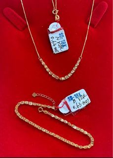 18K Saudi Gold Palay necklace and bracelet