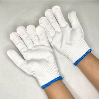 1 pair white thick cotton gloves high quality