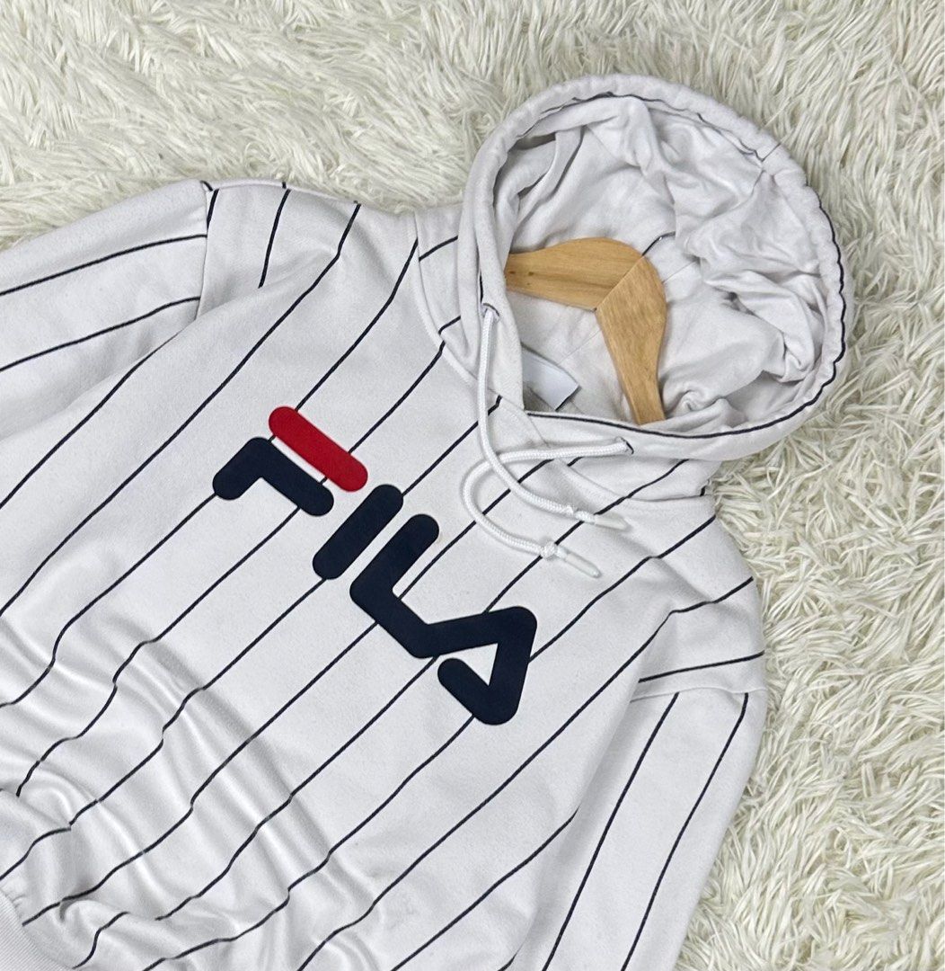 Fila striped hoodie cheap