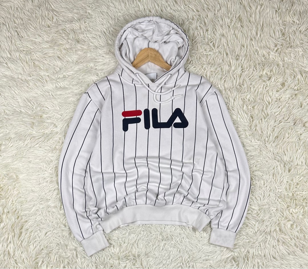 Fila striped hoodie deals