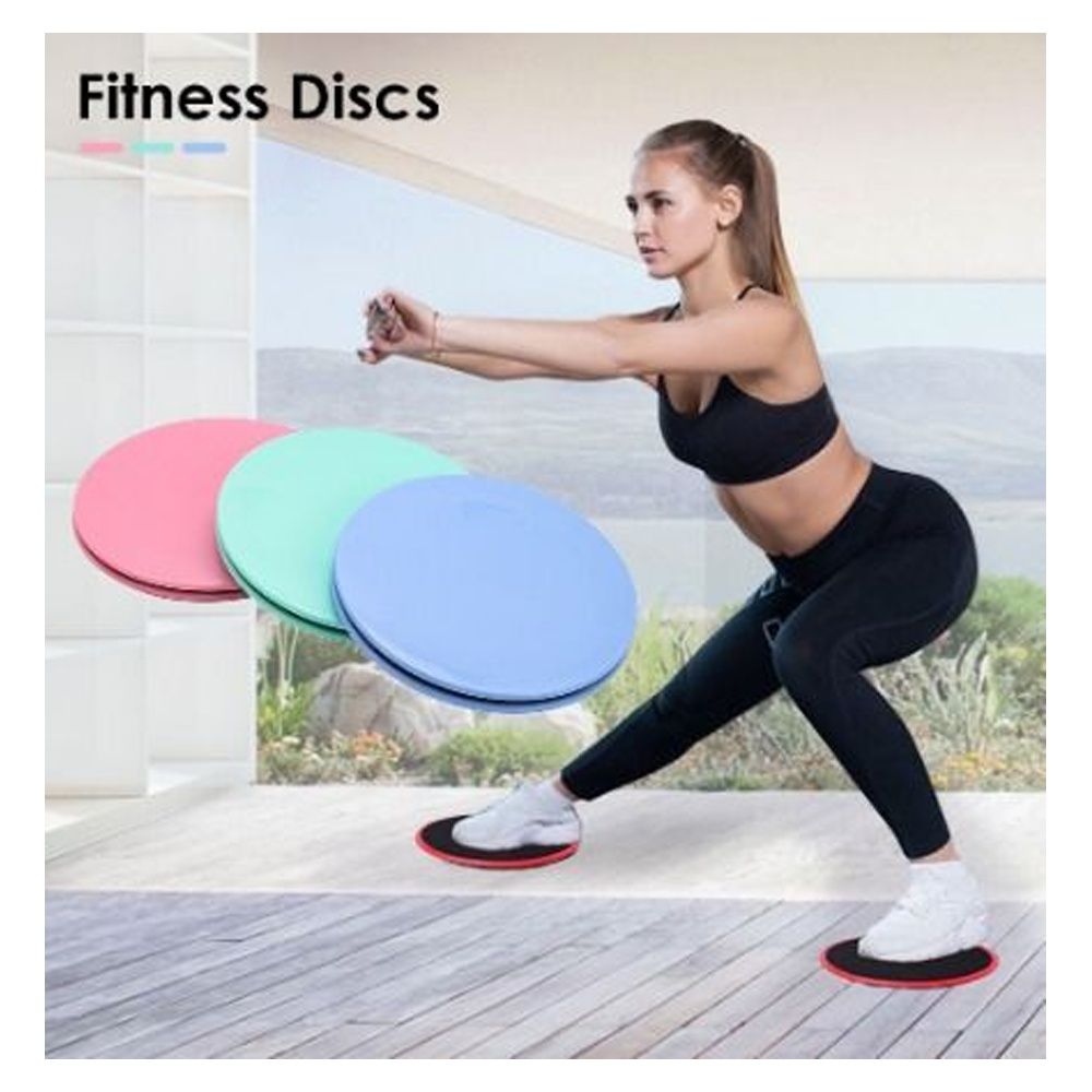 2PCS Workout Fitness Sliders Exercise Sliding Gliding Disc Pads Core Gym  Pink US