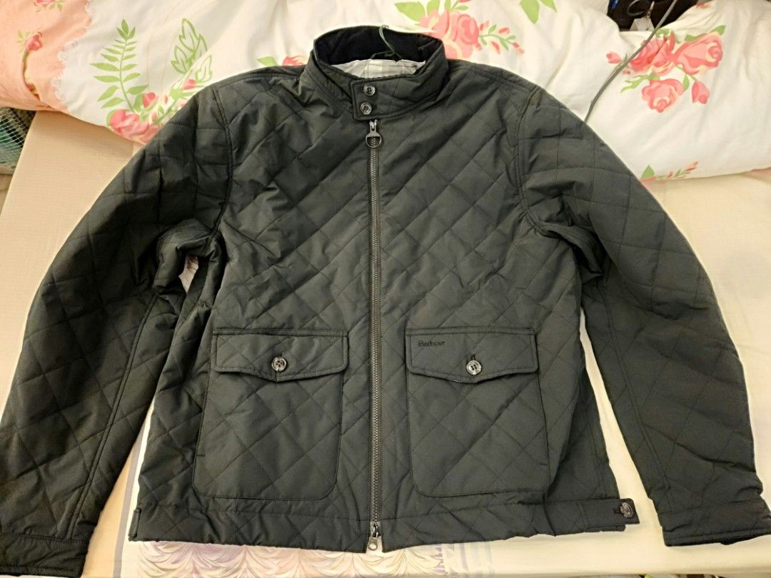 Barbour sailboat quilted jacket navy on sale